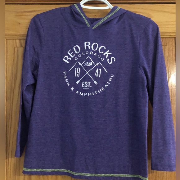 Red Rocks Colorado Purple Hooded Long Sleeve Girls 10-12 - Picture 3 of 5
